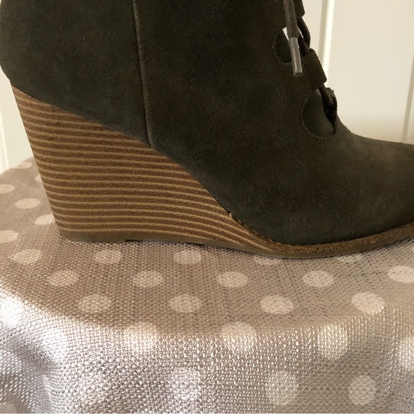 Hunter Green Suede Bootie - Picture 4 of 5